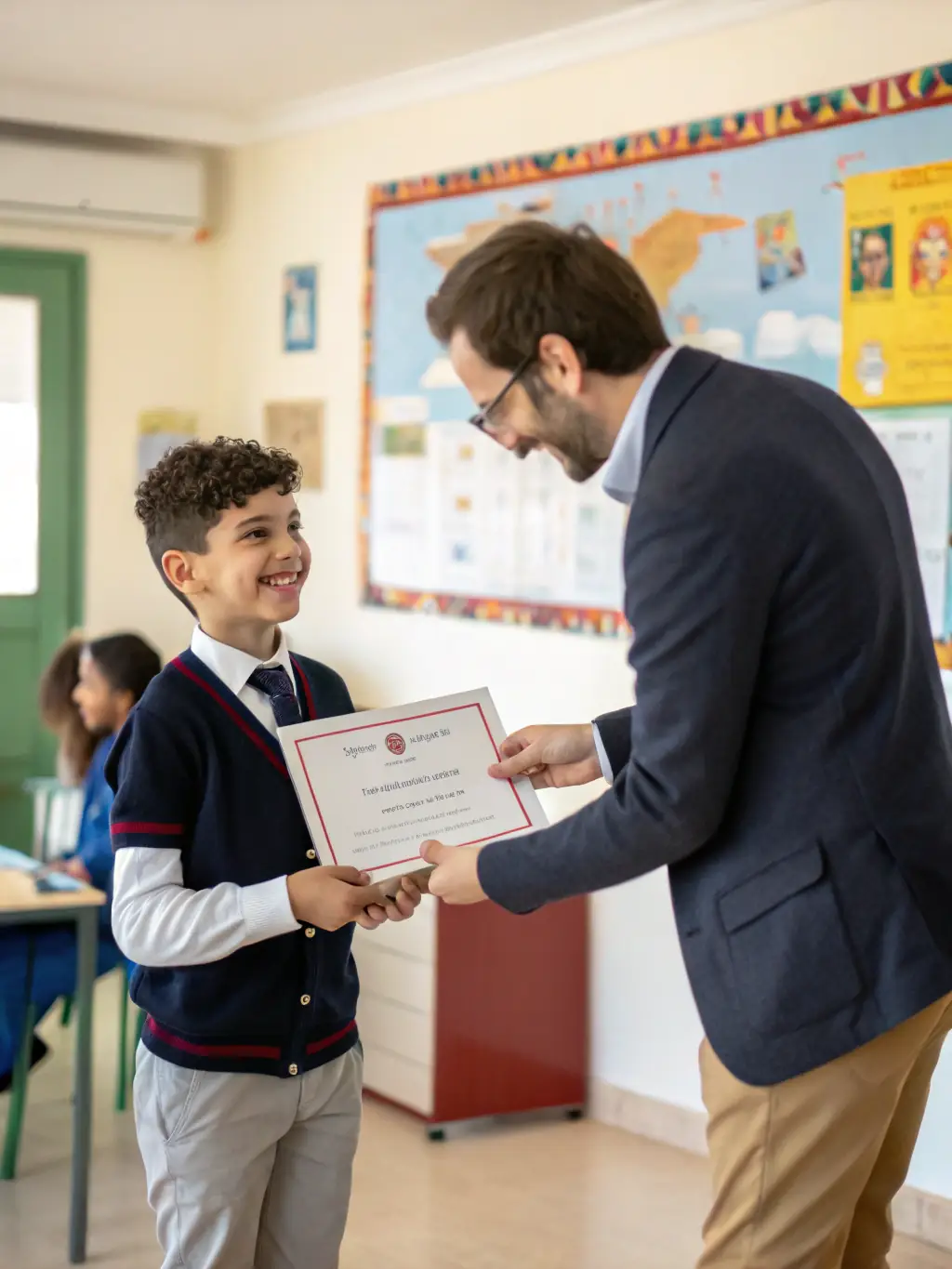 A graduate receiving a certificate, symbolizing the career advancement opportunities available through AI TOOLBOX CO.